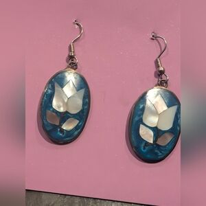 Mother Of Pearl Abalone Shell Earrings